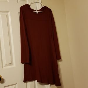 KORSIS Women's Long Sleeve Round Neck Button Side